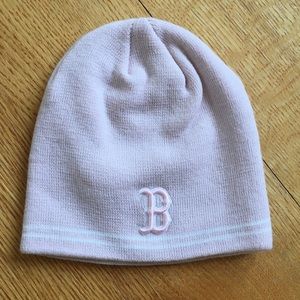 Pink Boston Red Sox beanie